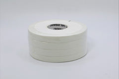 A roll of white crowbar tape with a whiteinner core, shown on a clean white background. The inner core has black text that reads 'CROWBAR TAPE CROWBAR'.
